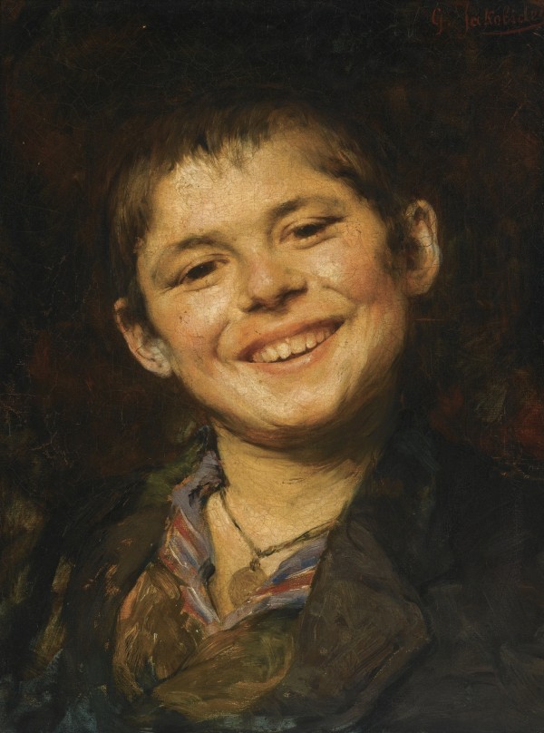 Laughing boy by Georgios Jakobides